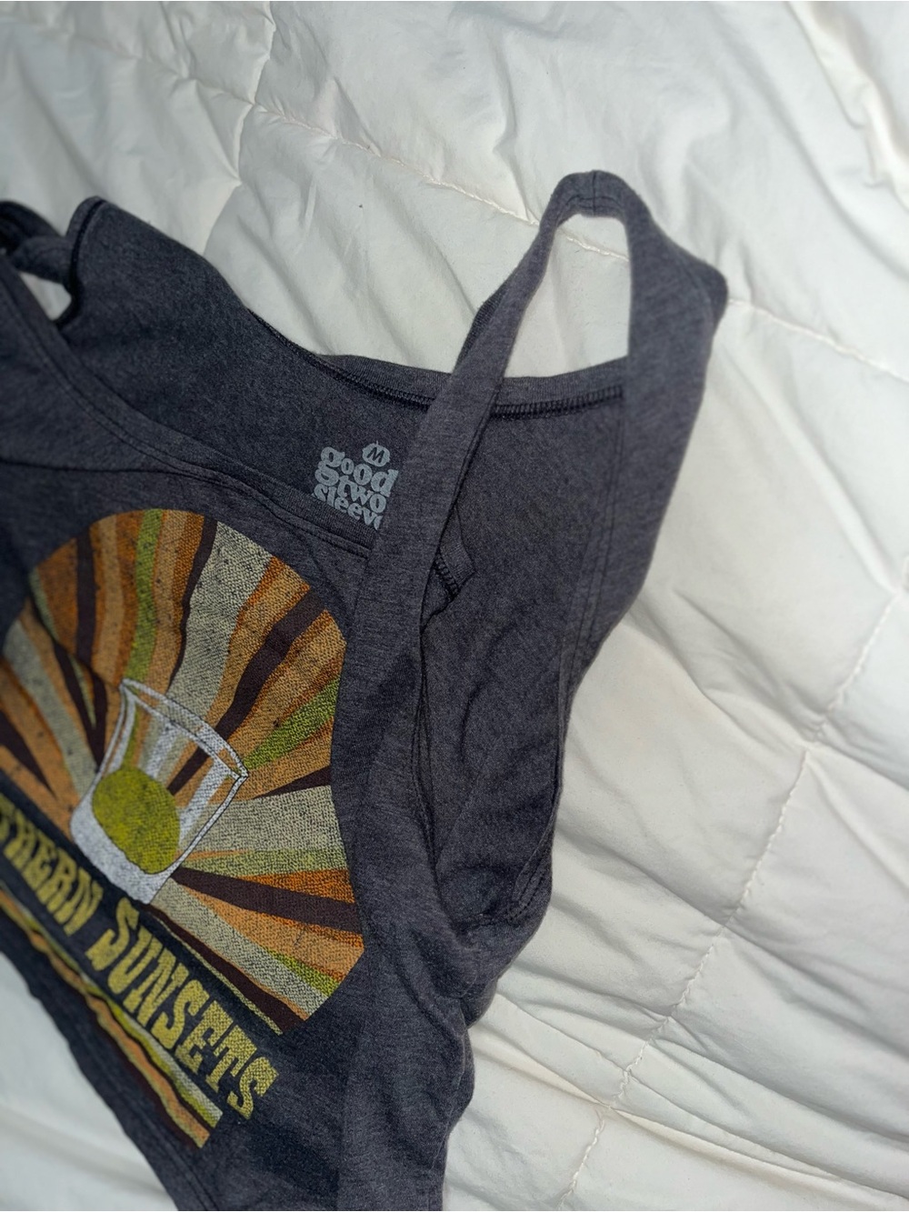Southern Sunsets Graphic Tank Top - Charcoal - Picture 4 of 7
